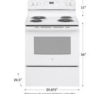 GE Appliances 30" Free-Standing Electric Range in White