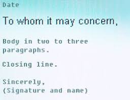 To Whom It May Concern Letter Sample Letter Sample Formal Business Letter Lettering