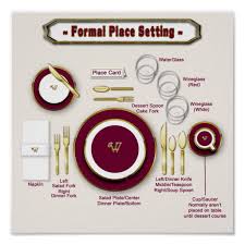 A well set table reflects the professionalism of the restaurant and the server. Formal Table Setting Poster How To Set Table Zazzle Com Formal Table Setting Proper Table Setting Dinner Table Setting