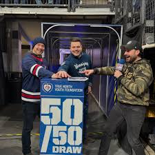 What a fun game tonight! Also the guy who did the 50/50 draw went to school  with me from Kindergarten to Grade 12! Good times all around! #GoJetsGo