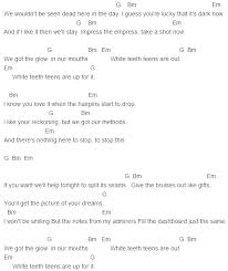 Lorde White Teeth Teens Chords Capo 2 Ukulele Music Lorde White Teeth
