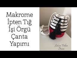 Spagetti yarn makrome iplerimi temin ettiğim adres. Makrome Ipten Tig Isi Orgu Canta Yapimi Part 1 Youtube Krose Tig Isleri Tig Isi Orguler