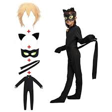 Has been added to your cart. Buy Kids Cat Costume Boy Girl Child Halloween Black Cat Cosplay Jumpsuit With Wig Online In Vietnam B07tycgxw2