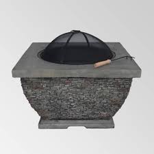 Maybe you would like to learn more about one of these? Mia Outdoor Wood Burning Lightweight Concrete Square Fire Pit Gray Christopher Knight Home Target
