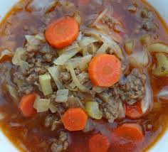 Lean beef and black beans make this mexican dish a good option for a diabetic diet. Easy Hamburger Soup A Low Carb Diabetic Friendly Recipe Happier Than A Pig In Mud Easy Hamburger Soup Hamburger Soup Healthy Recipes