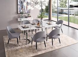 Wine & dine let's face it: E131 Silver Table 131 Esf Furniture Dining Room Sets In 2021 Dining Table Marble Modern Dining Room Set Contemporary Dining Room Sets