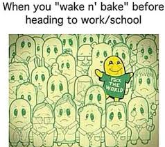 Shake and bake! — cal naughton jr. Wake Bake Memes Weed Memes