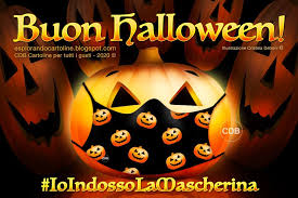 Cdb Cartoline Per Tutti I Gusti Cartolina Buon Halloween Ioindossolamascher Zucche Intagliate Buon Halloween Halloween
