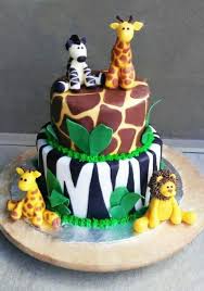 Madagascar Gateau Jungle Decoration Anniversaire Bebe Gateaux Safari