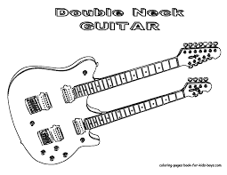 Feel free to print and color from the best 40+ electric guitar coloring page at getcolorings.com. Double Neck Guitar Coloring Page You Don T See Too Many Guitarist Playing These Double Duty Guitars You Can Print Out Thi Coloring Pages Music Coloring Color
