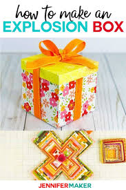 Learn how to make a memory exploding box card for your boyfriend / girlfriend. Explosion Box Card Tutorial Endless Box Free Svg File Jennifer Maker Box Cards Tutorial Exploding Box Template Diy Exploding Box