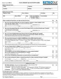 Who must use this form? Fillable Online Tax Credit Questionnaire Fax Email Print Pdffiller
