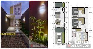 Gambar denah rumah ukuran 6x10 meter 2 lantai. Desain Rumah Ukuran 4x10 Meter 2 Lantai Desain Rumah Minimalis