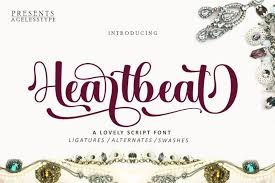 So you can use these fonts for your logos, clothing, banners, posters, or even youtube thumbnails! Heartbeat Calligraphy Font All Free Fonts