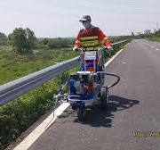 How to Spray Road Marking Lines-Rays Traffic W-CPD Cold Paint Line Striper
