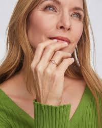 Abbie 14k Yellow Gold Pave Open Frame Band Ring