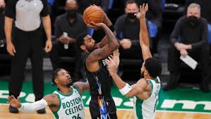 Cleveland cavaliers point guard kyrie irving was recently sidelined by a biceps injury. Brooklyn Nets Flex Muscles As Kyrie Irving Kevin Durant Star In Win Over Boston Celtics Tsn Ca
