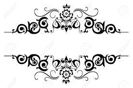 Black and white point angle, hanging red flowers background, flower, floral border design, border, template png. A Floral Border Design Over The White Background Stock Photo Picture And Royalty Free Image Image 5678619