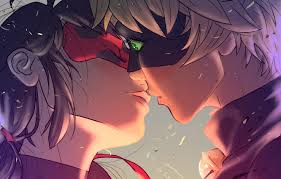Marinette is literally the definition of adorable. Wallpaper Girl Kiss Anime Mask Art Guy Two Chat Noir Adrien Agreste Miraculous Ladybug Marinette Cheng Invisibleninja12 Images For Desktop Section Prochee Download