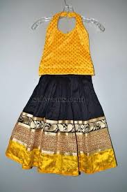 Black And Yellow Outfits For Kids Traditional And Designer Black Lehenga Kids Designer Dresses Kids Fashion Dress Dresses Kids Girl