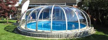 Die aufblasbare poolabdeckung hat eine materialstärke von 600 g/m². Pooluberdachung Rund Voroka Rund