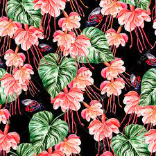 Tropical leaves and toucan pattern. Beautiful Watercolor Seamless Tropical Jungle Floral Pattern Stock Photo Picture And Royalty Free Image Image 84916121