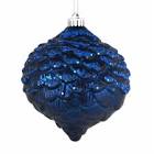 6" Glitter Pinecone Christmas Ornament Color: Blue