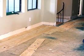 Diy Cheap Farmhouse Plywood Flooring For A Little Over 100 In 7 Easy Steps Cheap Flooring Diy Wood Floors Plywood Flooring