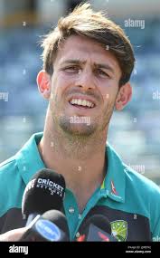 Australia's Mitchell Marsh speaks to the media prior to a training session  at the WACA ahead of the 3rd Ashes Test match in Perth, Tuesday, December  12, 2017. (AAP Image/Dean Lewins Stock