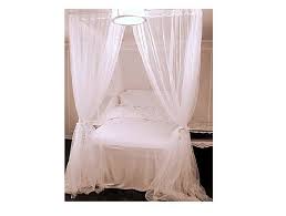 White Custom Bed Canopy With Chiffon Curtains Four Poster Bed Canopy Bedroom Curtains Sheer Princess Drapes White Drapery Panel Home Decor White King Size Bed White Sheer Curtains Queen Size Bedding