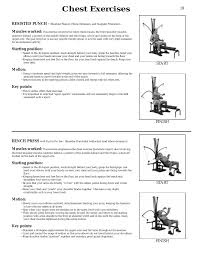 chest exercises bowflex xtl user manual page 21 80