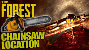 At the top, avoid the right path (which is leading to the large cavern with the crucified man, an armsy and multiple cannibals). Chainsaw Location The Forest Let S Play Gameplay S13e15 Youtube