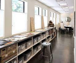Peek Behind The Scenes Into These Interior Designers Work Spaces Designed Makerspace Design Workspace Design Design