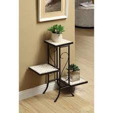 4d Concepts Tuscany Metal 3 Tier Indoor Plant Stand 605808 The Home Depot Furniture Plant Stand Indoor Metal Plant Stand