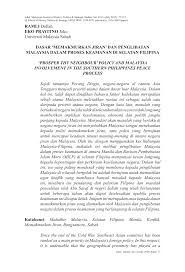 Ada beberapa kata yang beda penulisan ( dan sedikit pelafalan) tetapi memiliki arti sama, baik dalam bahasa melayu maupun bahasa indonesia. Pdf Prosper Thy Neighbour Policy And Malaysia Involvement In The Southern Philippines Peace Process