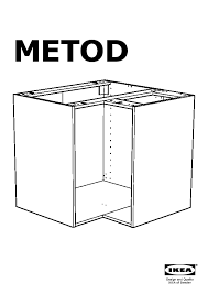 Meuble de cuisine d'angle bas ikea, bas dangle delinia id blanc h768 x p58 cm meuble de la cuisine cm zinc sur maisons du design ides de votre espace ddi. Metod Structure Element Bas D Angle Blanc Ikeapedia