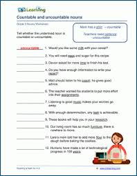 Some nouns can be both countable and uncountable such as fish because it can mean the meat of the fish or an individual fish. Countable Nouns Worksheets K5 Learning