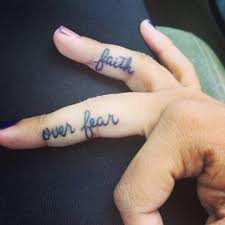 Praying hands and faith over fear banner grey ink optical illusion tattoo. Faith Over Fear Fundraising Home Facebook