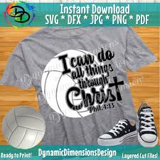 Download Volleyball Svg Volleyball Mom Svg I Can Do All Things Through Christ By Dynamic Dimensions Thehungryjpeg Com