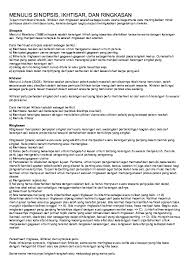 Sinopsis, diğer adlarıyla taslak öykü, iskelet, şema senaryo çalışmasının ilk evresidir. Doc Menulis Sinopsis Kumpay Vay Academia Edu