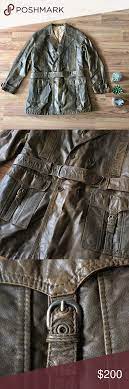 Vintage Saks Fifth Ave Leather Trench Coat Leather Trench Coat Fashion Clothes Design