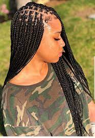 Knotless Braids Hair Styles Box Braids Styling Braids With Shaved Sides