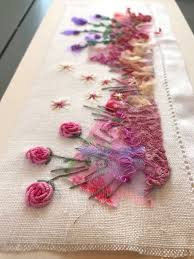 Hand Embroidered Garden Flowers Embroidery Patterns Vintage Textile Art Embroidery Embroidery Workshop