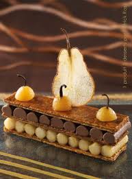 Pears Chocolate Mousse And Nougatine Desserts Plated Desserts Fancy Desserts