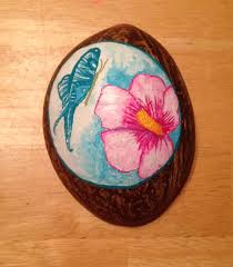 Painted Coconut Shell Wall Art Art Coconut Shell Wall Art