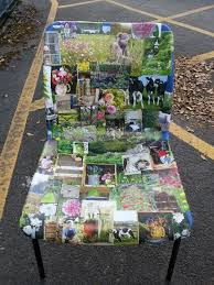 Decoupage An Old Plastic Chair The Key Is To Make Pics The Same Shape And Colour Plastic Patio Chairs Outdoor Plastic Chairs Plastic Chair