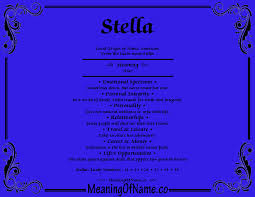 Meaning Of Name Stella Names With Meaning Names Meant To Be