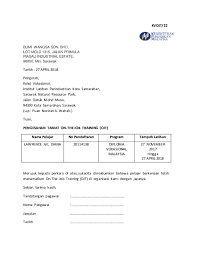 Hantar borang permohonan kebenaran nikah (johor). Doc Surat Tamat Ojt Lawrence Clayrence Academia Edu