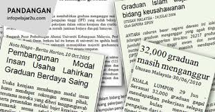 Antara bantuan yang diberikan oleh pihak kerajaan adalah kemudahan dana kepada mereka yang ingin meneruskan pengajian ke. 15 Perkara Yang Anda Perlu Tahu Tentang Graduan Menganggur Di Malaysia Info Pelajar