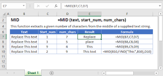 It returns a part of a text string using the specified beginning character and number of characters. Mid Function Examples Excel Vba Google Sheets Automate Excel